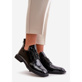 Naisten patentoidut, luonnonnahasta valmistetut kengät, musta Vinceza 91120 1