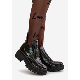 Zazoo 60451 naisten nahkaiset nilkkurit koristeella, patenttimusta 1