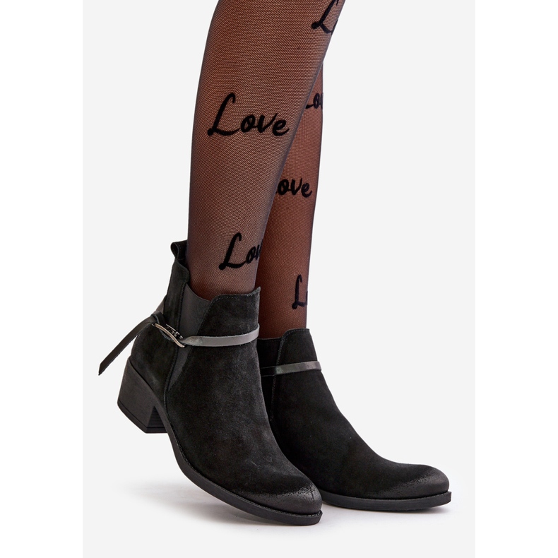 Zazoo 60478 mokkanahkaiset korkeakorkoiset saappaat, eristetty, kiinnitetty vetoketjulla, musta 1