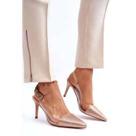 S. BARSKI Korkokengät koristeella MR1966-11 Champagne kultainen 4