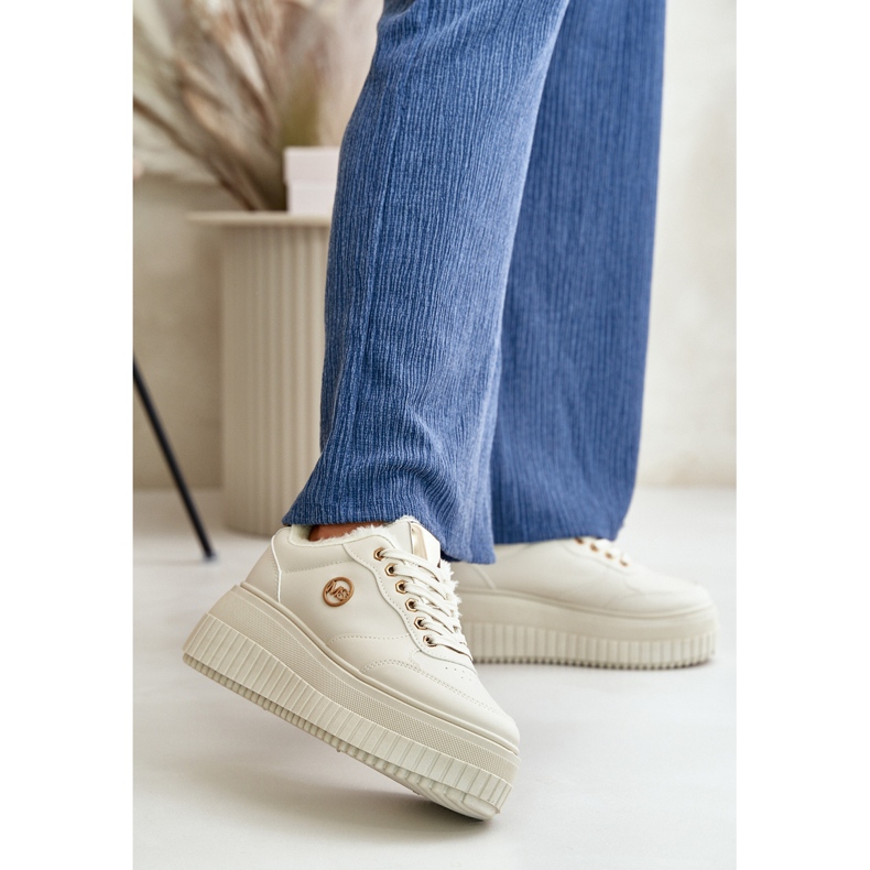 Naisten eristetyt urheilulenkkarit paksulla pohjalla, beige Ardiela 2