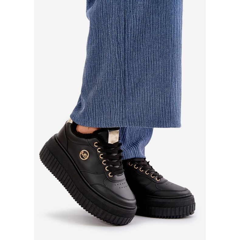 Naisten eristetyt urheilulenkkarit paksulla pohjalla, musta Ardiela 1