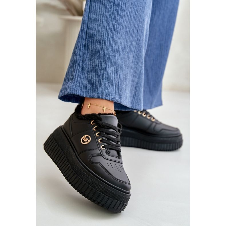 Naisten eristetyt urheilulenkkarit paksulla pohjalla, musta Verissha 2