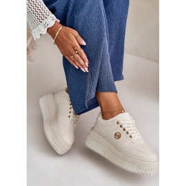 Naisten eristetyt urheilulenkkarit paksulla pohjalla, beige Verissha 2