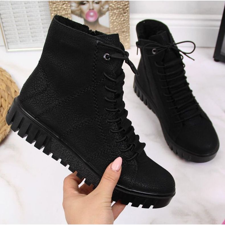 Rieker W R279B eristetyt saappaat, mustat 1