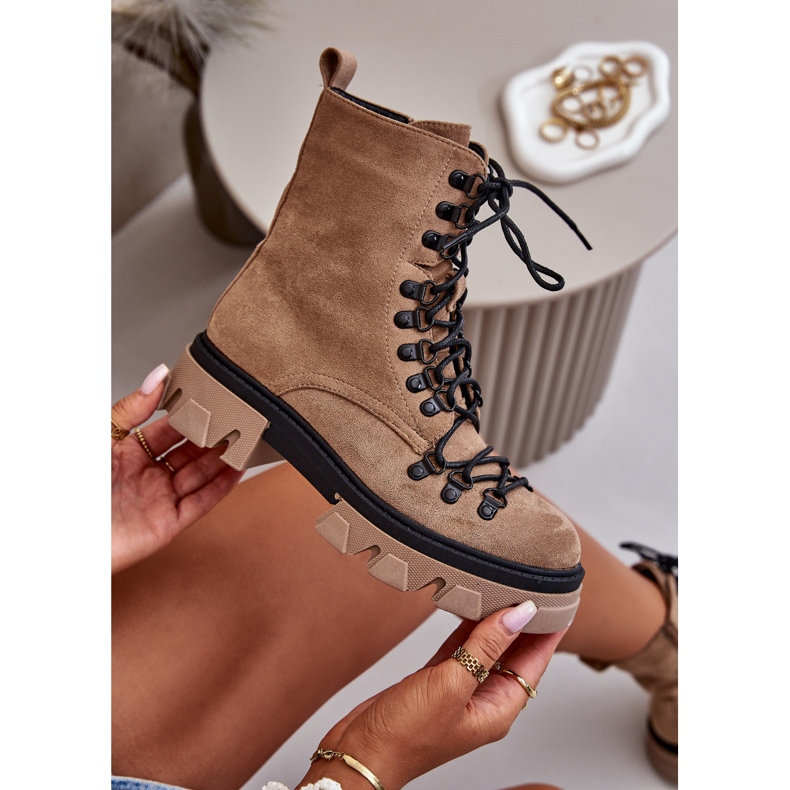 Lämpimät mokkanahkasaappaat sidottu ruskea Pierro 2 Lämpimät mokkanahkasaappaat sidottu ruskea Pierro 2