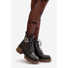 Zazoo 60376 Nahkaeristetyt vetoketjusaappaat, musta 1