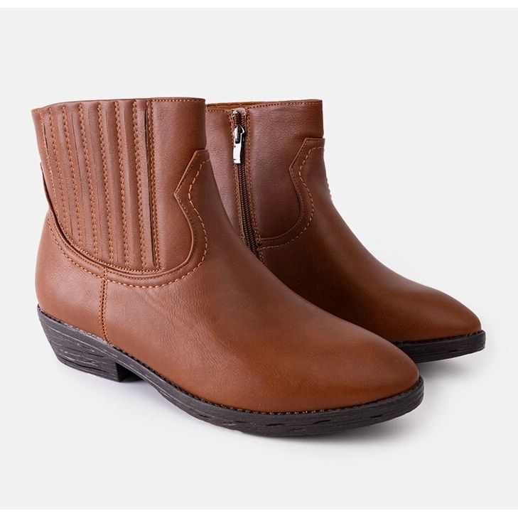 Ruskeat eristetyt Jolicoeurin cowboysaappaat 1