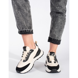 Mustat ja beigenväriset naisten urheilukengät 2