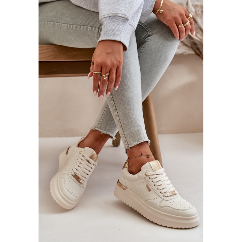 Naisten tennarit Big Star Platformilla OO274757 HI-POLY System valkoinen 2