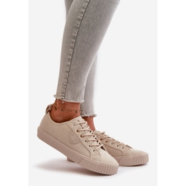 Naisten vakosamettieristetyt tennarit Big Star OO274812 Hi-Poly System beige 1