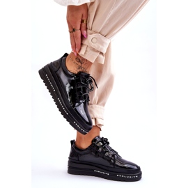 S.Barski Mustat Chantalin kiiltonahkaiset tennarit 3