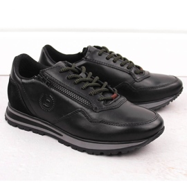 Miesten mukavat mustat nahkakengät Bugatti OO153301 1