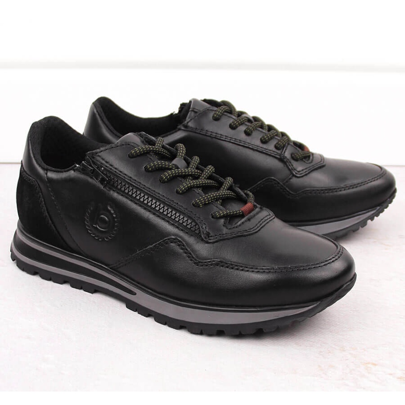 Miesten mukavat mustat nahkakengät Bugatti OO153301 1