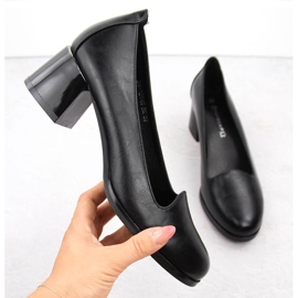 Naisten mustat korkokengät Potocki 12545 1