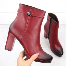 M. DASZYŃSKI Naisten punaiset eristetyt nilkkurit M.Daszyński AF125-22 punainen 1