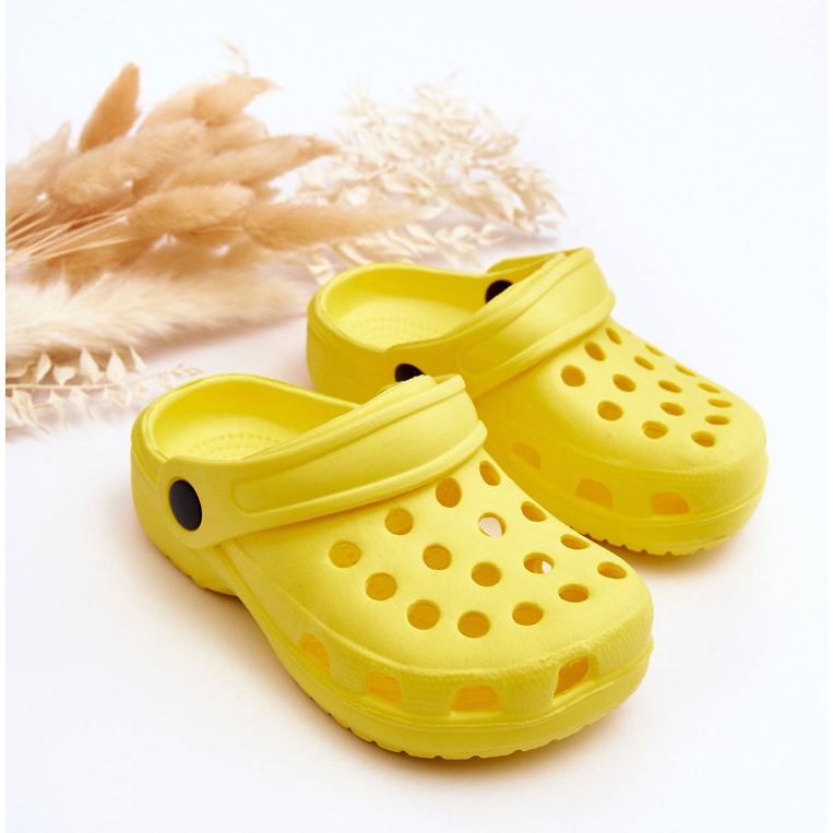 Lasten Foam Crocs Slides Keltainen Percy 2