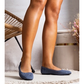 Julesin tummansiniset eko-mokkanahkaballerinat sininen 1