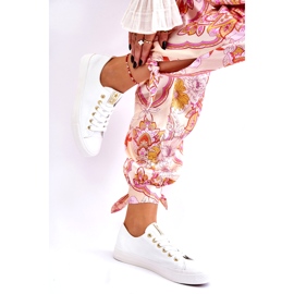 News Naisten klassiset tennarit, valkoiset ja kultaiset Ecoma valkoinen 2