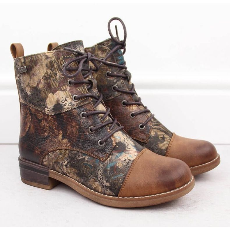 Rieker W RKR722 eristetyt saappaat ruskea 2