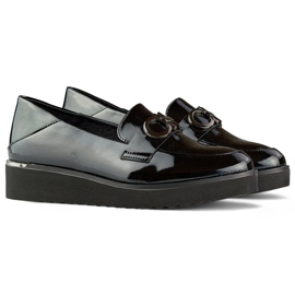 Naisten kiilakengät, tyylikkäät kengät musta 1