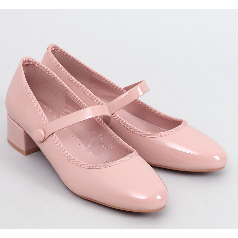 Weinis Nude patentoidut korkeakorkoiset balettiasut beige 1