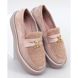 Anisha Khaki -tasoiset loaferit leikkurilla beige 1