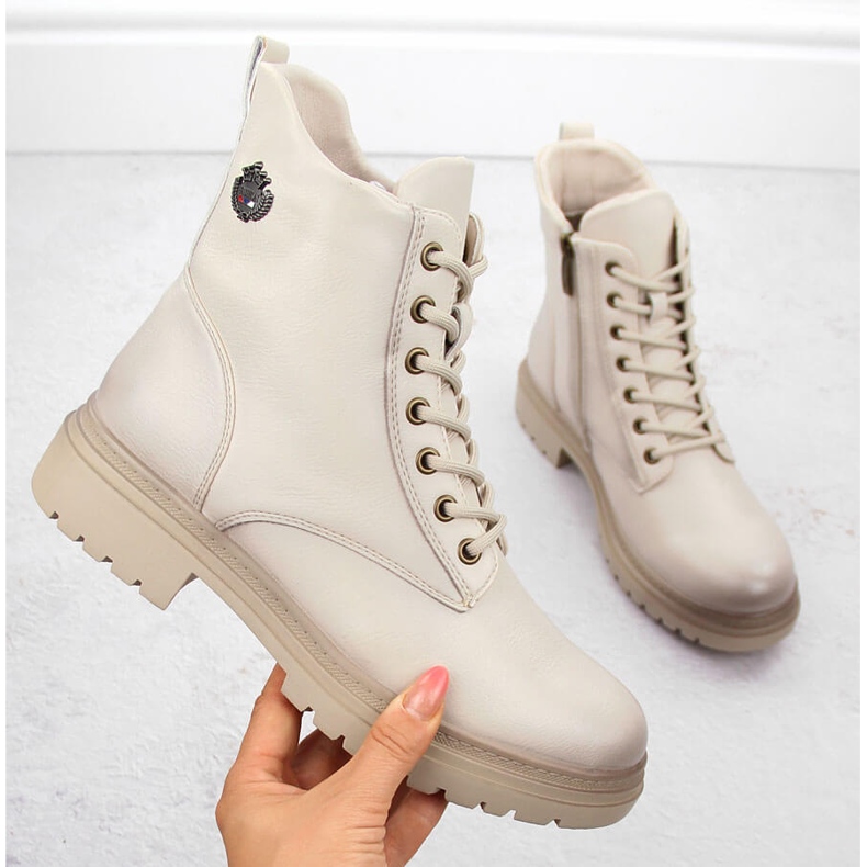 Naisten eristetyt vaelluskengät, beige Potocki 12203 1