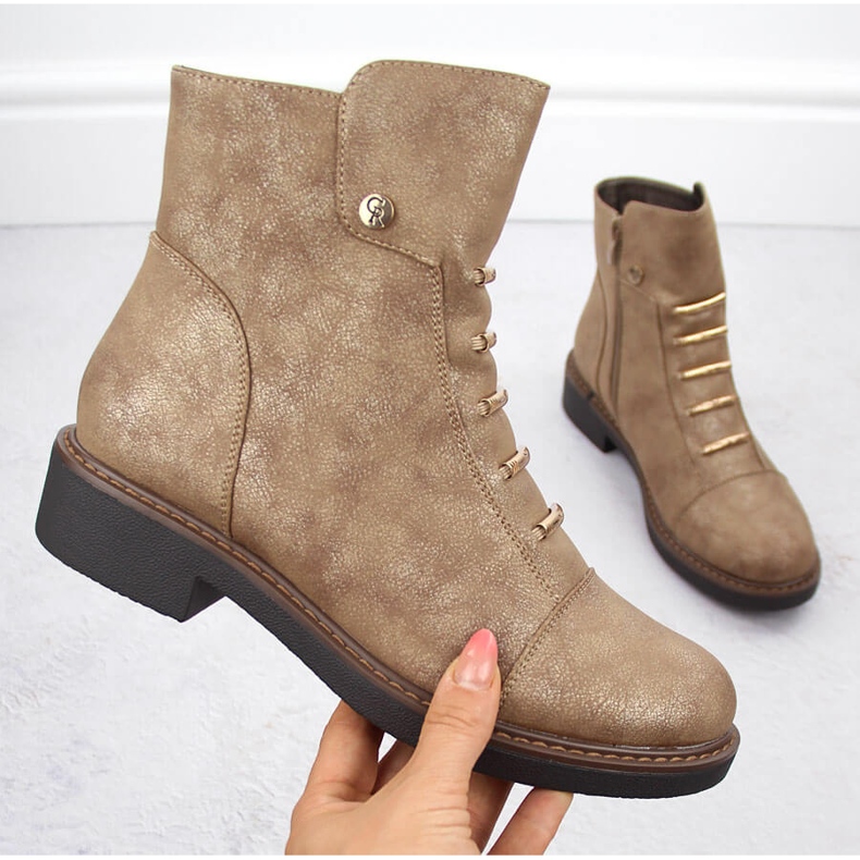 Naisten kullanväriset eristetty nilkkurit Jezzi ASA252-5 kultainen 1