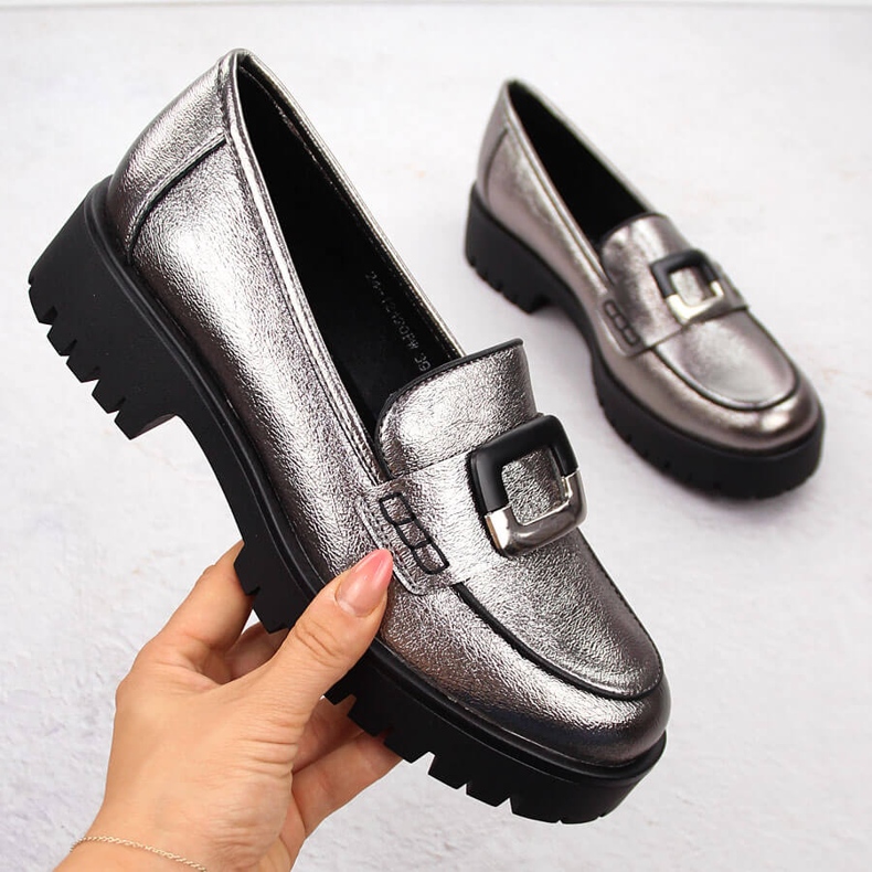 Naisten housut metallihopeakoristeella Potocki 12420 1