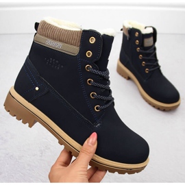 Naisten laivastonsiniset saappaat Potocki 97301 sininen 1