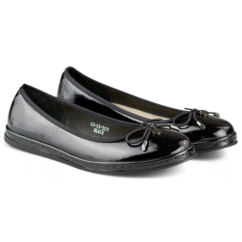 Naisten mustat balettipaketit, joissa nahkainen pohjallinen, mukavat naisten kengät 1