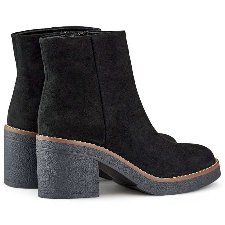 Mustat klassiset naisten korkeakorkoiset nilkkurit 1