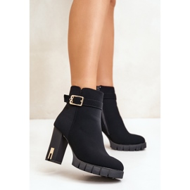 Eristetyt naisten nilkkurit kultasoljilla, musta Taitra 2