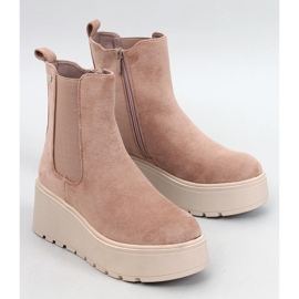 Ronda Khaki alustan Chelsea saappaat beige 1