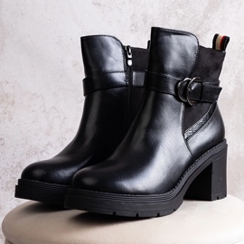 Mirka mustat korkeakorkoiset nilkkurit 1