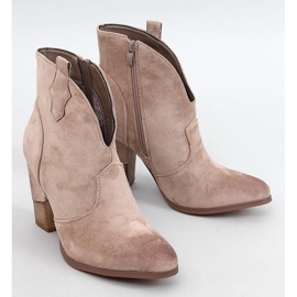 Sonett Khaki korkeakorkoiset cowboysaappaat beige 1