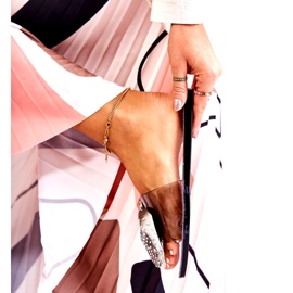 Naisten kumisilmut, joissa on keula- ja mustaharmaa zirkoni 4