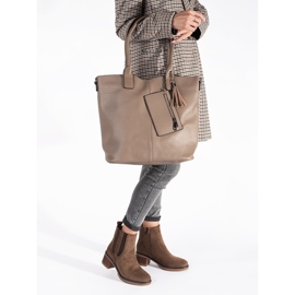 Seastar Ruskeat mokkanahkaiset Chelsea-saappaat, joissa korkea kantapää 2