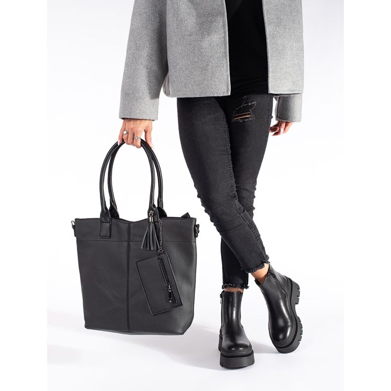 Seastar Mustat naisten Chelsea-saappaat alustalla 2