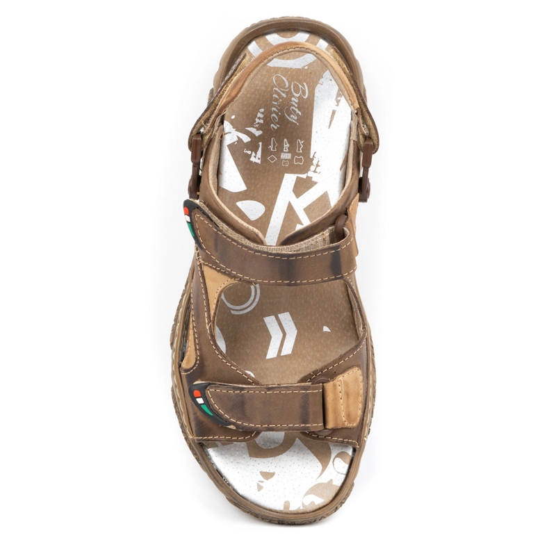 Mateos Miesten nahkasandaalit kuljettajalle 362MA ruskea 3