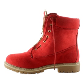 Suede Balman kengät sileä punainen NC50 Red 1