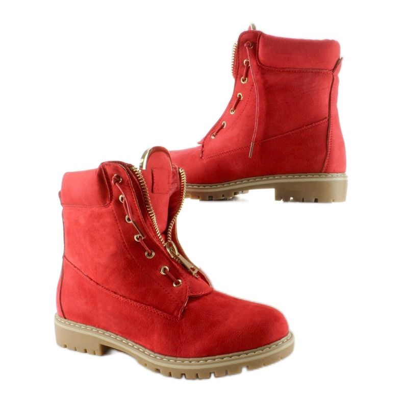 Suede Balman kengät sileä punainen NC50 Red 2