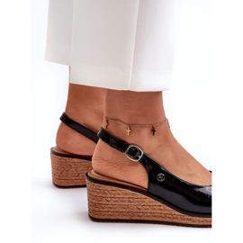 Naisten patentoidut kiila sandaalit Sergio Leone SK301 musta 3