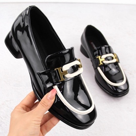 Naisten nahkaiset lords-kengät, mustat Artiker 55C0104 1