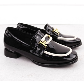 Naisten nahkaiset lords-kengät, mustat Artiker 55C0104 2