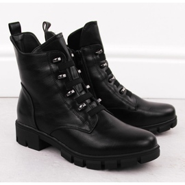 M. DASZYŃSKI Naisten eristetty musta työsaappaat M.Daszyński MR23123 2