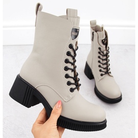 Beiget naisten nahkaiset nilkkurit Vinceza 66671 1