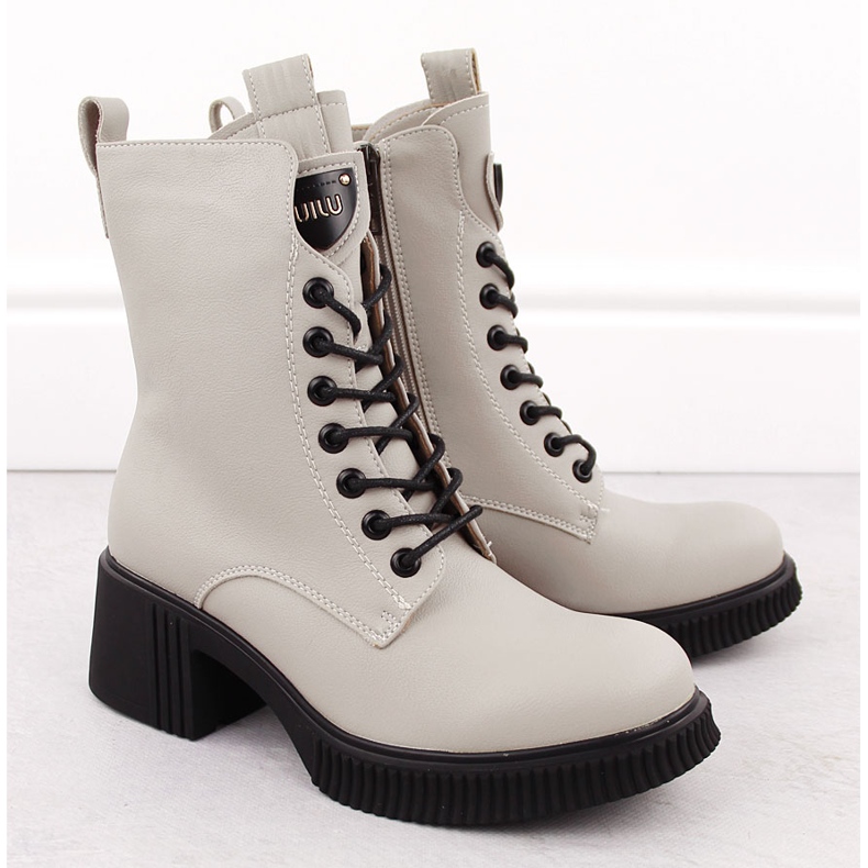 Beiget naisten nahkaiset nilkkurit Vinceza 66671 2