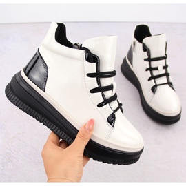 Naisten kiiltonahkasaappaat Ekri Artiker 55C1043 beige 1